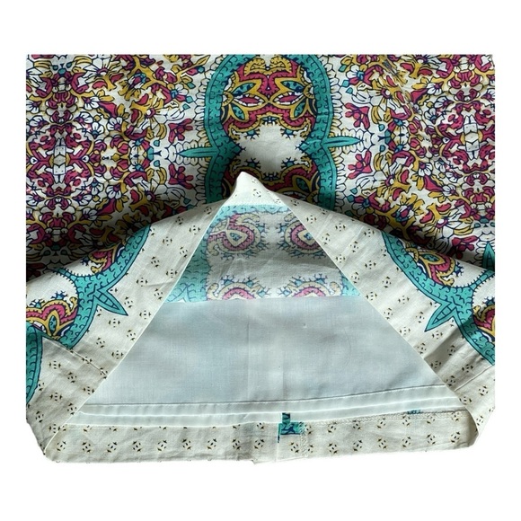 Y2K Bohemian Linen Mini Skirt | Anthropologie Lucy & Laurel | Size 4 - Picture 6 of 10